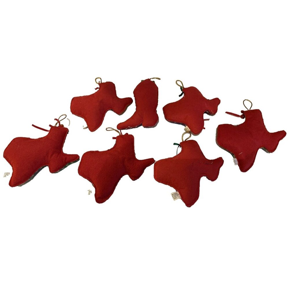 Blue Denim Texas Christmas Ornaments Set 6 Horse Western Cowboy Ranch Farmhouse - Picture 10 of 10